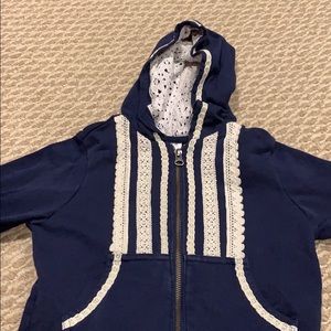 Hanna Anderson ZIP up hoodie with lace